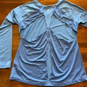 Zella Long Sleeve Athletic Top with Mesh Back Detailing Size S